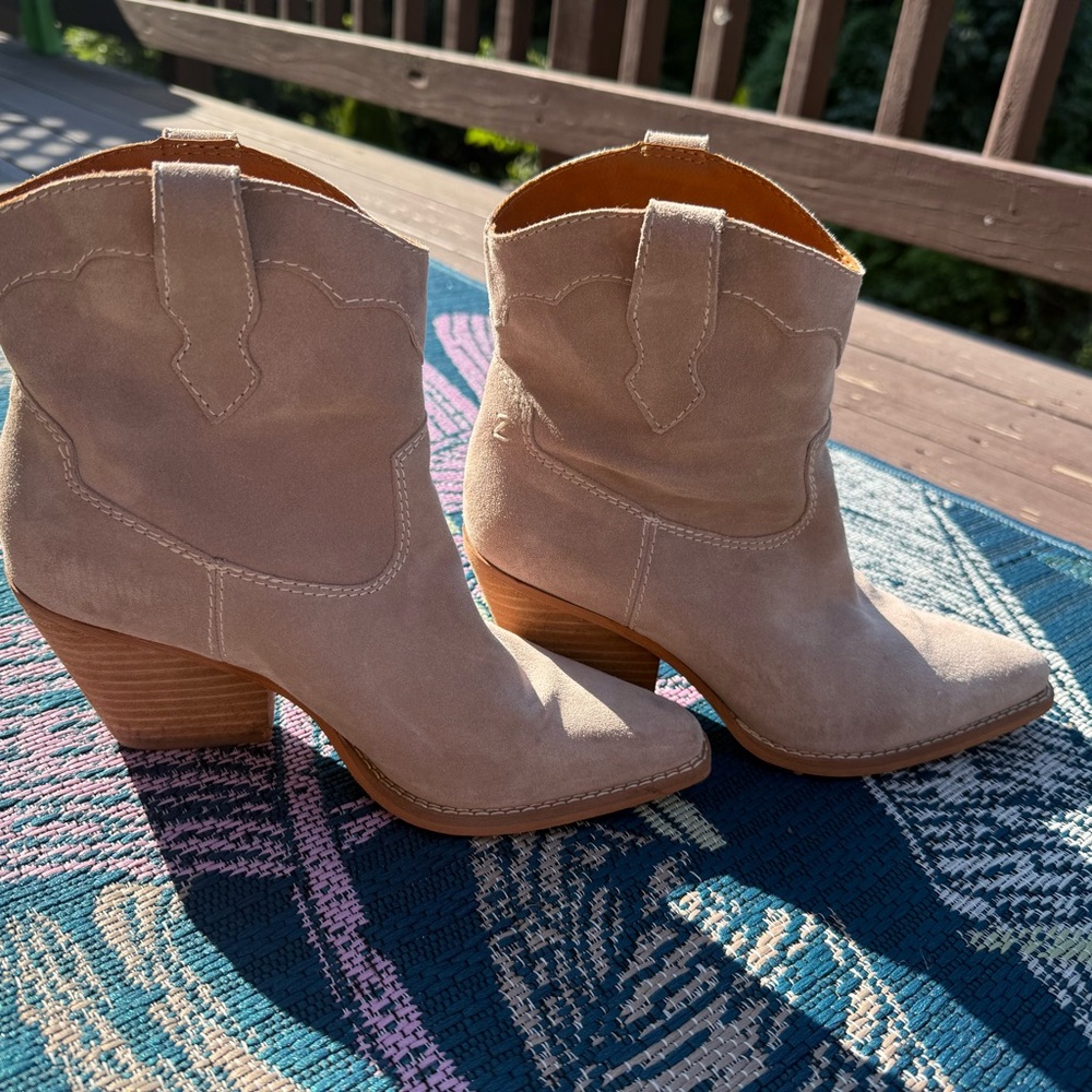 Zodiac Tan Suede Heeled Boots